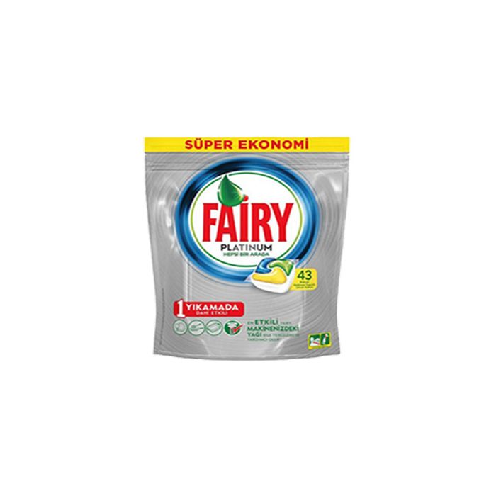 Fairy Platinum 43 Yıkama Bulaşık Makinesi Deterjanı Kapsülü Limon Kokulu