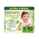 Bebem Natural Bebek Bezi 4 Beden Maxi Ultra Fırsat Paketi 90 Adet