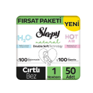 Natural Double Soft 1 Numara Yenidoğan 50'li Bebek Bezi