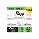 Sleepy Natural Double Soft 3 Numara Midi 42'li Bebek Bezi