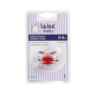 Wee Baby Silikon Şeffaf Desenli Damaklı Emzik No 1 Askılı Kod  836