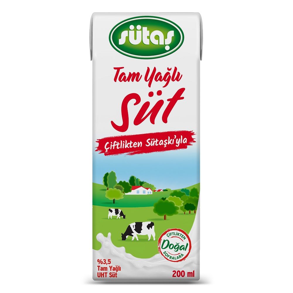 Sütaş Uzun Ömürlü %3,5 Yağlı Süt 200 ml