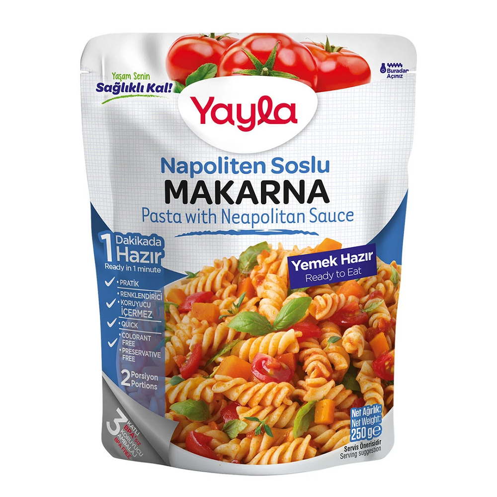 Yayla Makarna Premium Napoliten Soslu Hazır 250 Gr