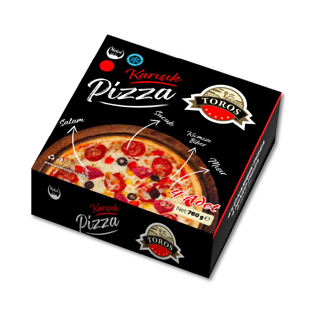 pizza 拡張パック第１弾 4パック Akdeniz Toros Pizza Karışık Küçük 4'lü 190 Gr
