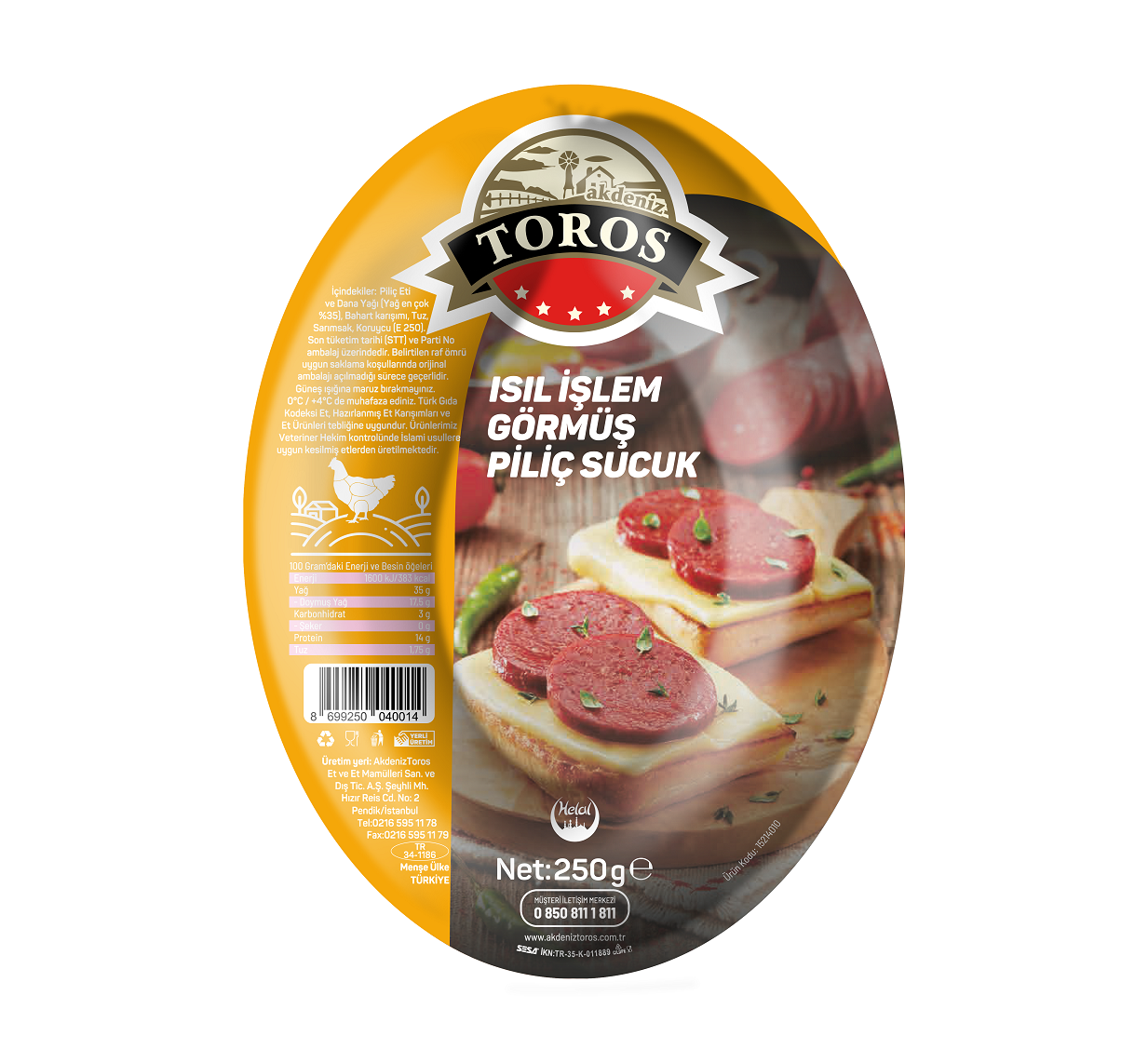 Akdeniz Toros Sucuk Piliç 250 g