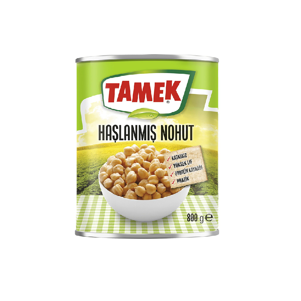 Tamek Haşlanmış Nohut Konservesi 800 Gr