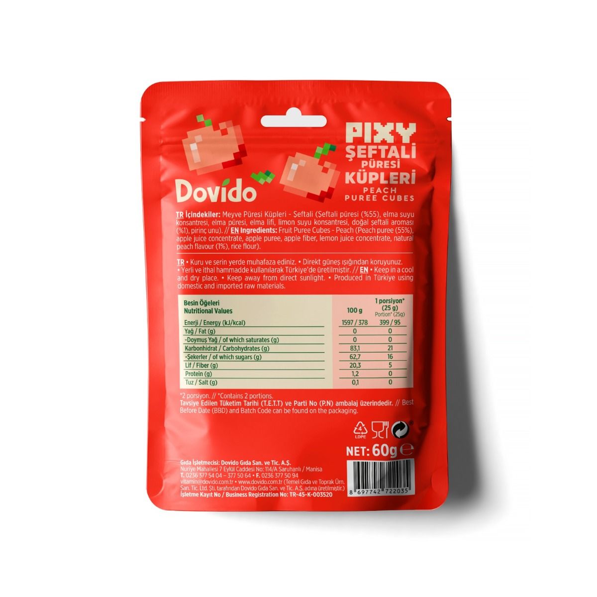 Dovido Pixy 60 GR Şeftali 2