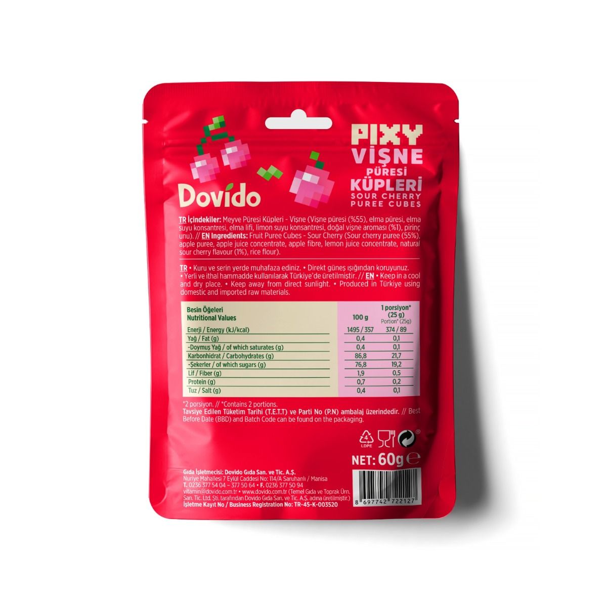 Dovido Pixy 60 GR Vişne 2