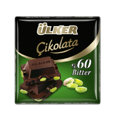 Ülker Antep Fıstıklı Bitter Kare Çikolata 65 g