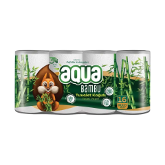 Aqua Bambu 3 Katlı Tuvalet Kağıdı 16'lı
