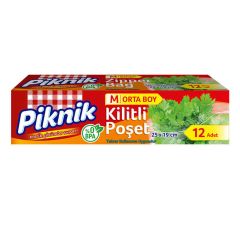 Piknik Kilitli Poşet Orta Boy 15'li