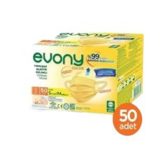 Evony Cerrahi Maske Renkli S/M 50'li