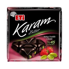 Eti Karam %45 Kakaolu Antep Fıstıklı Çilekli Çikolata 60 Gr