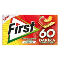 First 60 Dakika Şeftali Karpuz Şekersiz Sakız 27 gr