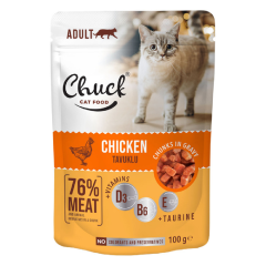 Chuck Tavuklu Kedi Yaş Maması 100 Gr