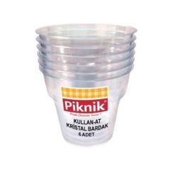 Kristal Bardak Şeffaf 6'lı