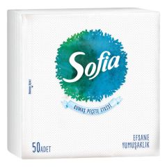 Sofia Peçete Beyaz 24x24 50'li