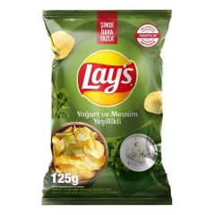 Lay's Yoğurt Mevsim Yeşillikleri Patates Cipsi Süper Boy 125 Gr