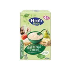 Hero Baby Maması Kaşık Sütlü Meyveli 8 Tahıllı 400 Gr