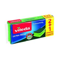 Vileda Sünger Oluklu Ultrafresh Bakterilere Karşı Etkili 2+1