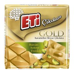 Eti Gold Antep Fıstıklı Karamelize Kare Çikolata 60 Gr