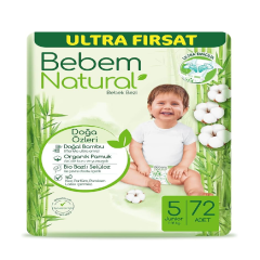 Bebem Natural 5 Beden Junior Ultra Fırsat Paketi 72 Adet