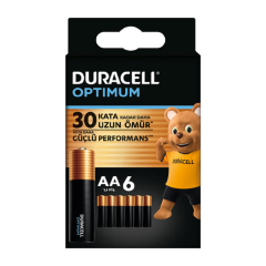 Duracell Optimum AA6 Kalın Kalem Pil 6'lı