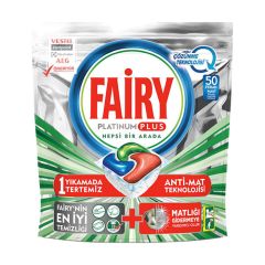 Fairy Bulaşık Makinesi Deterjanı Platinum Plus Hepsi Bir Arada Tablet 50'li