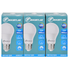 Akkurtlar E27 Duy 15w 6500 K Beyaz Isik Led Lamba