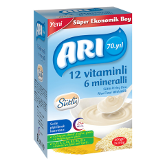 Arı Mama 12 Vitaminli 6 Mineralli Sütlü Pirinç Unu 500 Gr