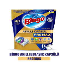 Bingo Akıllı Kapsul Pro Max Bulasık Makinesi Deterjanı Tableti 40 lı