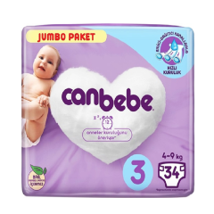 Canbebe Jumbo Midi 4-9 Kg No 3 34'lü