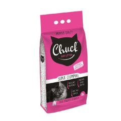 Chuck Pudra Kokulu İnce Tane Kedi Kumu 5 Lt
