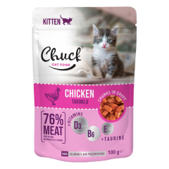 Chuck Tavuklu Yavru Kedi Yaş Mama 100 Gr