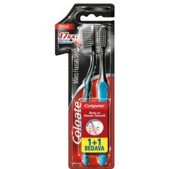 Colgate Mikro Hassas Siyah Diş Fırçası Yumuşak 1+1