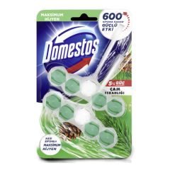 Domestos Wc Blok 5'Li Güç Çam Ferahlığı 600 Sifona Kadar Güçlü Temizlik 2'Li Paket 110 Gr