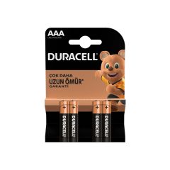 Duracell İnce Kalem Pil AAA 4'lü