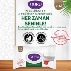 Duru Islak Mendil Beyaz Sabun Et.50 Lı