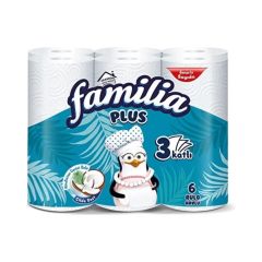 Familia Plus Coconut Özlü Kağıt Havlu 3 Katlı 6'lı