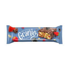 Granio Sütlü Çikolata Kaplamalı Kırmızı Meyveli Tahıllı Bar 40 Gr