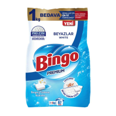 Bingo Toz Çamaşır Deterjanı Premium Beyaz 8 kg