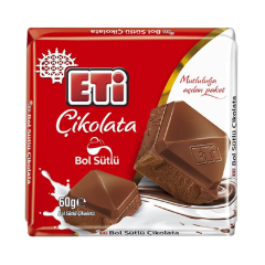 Eti Bol Sütlü Kare Çikolata 60 gr