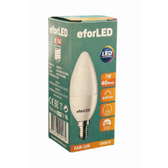 Efor Led Ampul E14 7W-40 W 3000K Sarı Işık 