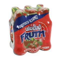 Uludağ Frutti Karpuz Çilek Aromalı Gazlı İçecek 6x200 ml