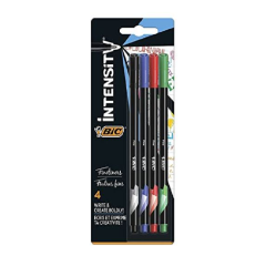 BIC Intensity Fine Liner Keçe Uçlu Kalem 4'lü Blister Klasik Renkler