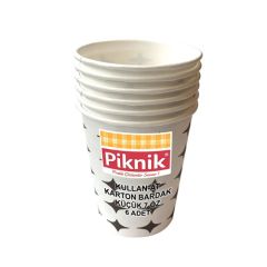 Piknik Kullan-at Karton Bardak 7 Oz  6'lı