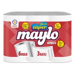 Maylo 3 Katlı Mini Kağıt Havlu 6'lı