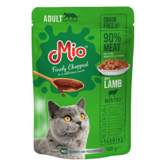 Mio Kuzu Etli Kedi Yaş Mama 100 Gr