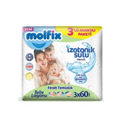 Molfix İzotonik Sulu Ferah Temizlik Islak Mendil 3x60'lı