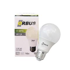 Orbus Led Ampul Sarı Işık 9 Watt 800 lm E27